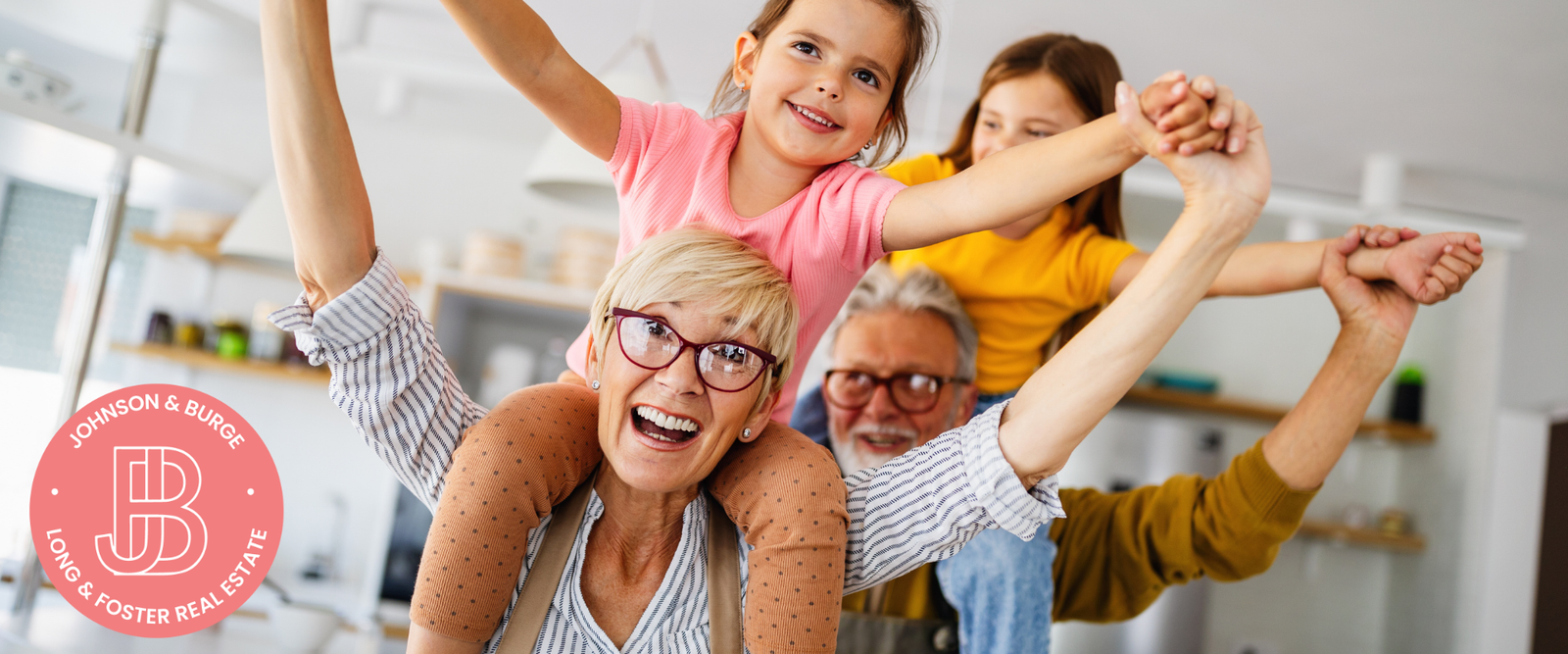 Grandparents playing with grandkids